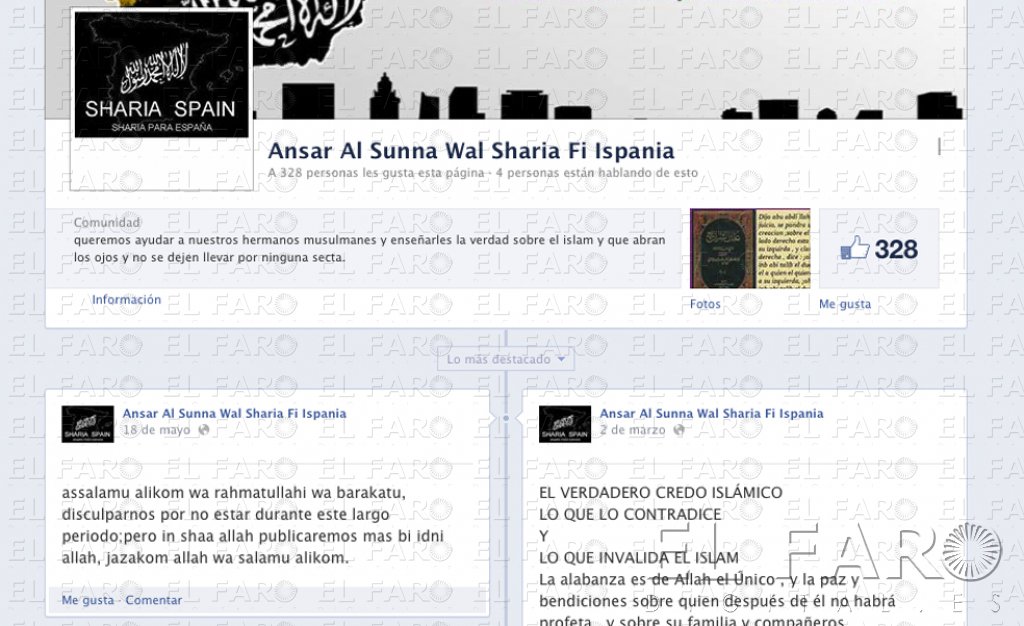 Los yihadistas detenidos llamaban a la migración por la causa de Dios en Facebook