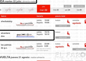 Trasmediterránea se lleva el ‘barco rápido’ al puerto de Beni Enzar