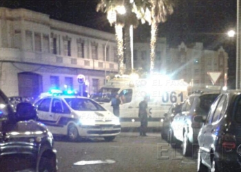 fotosmelilla 2014 10 09 spa contra Un hombre cae de su bicicleta y se abre la cabeza en la rotonda del Tesorillo