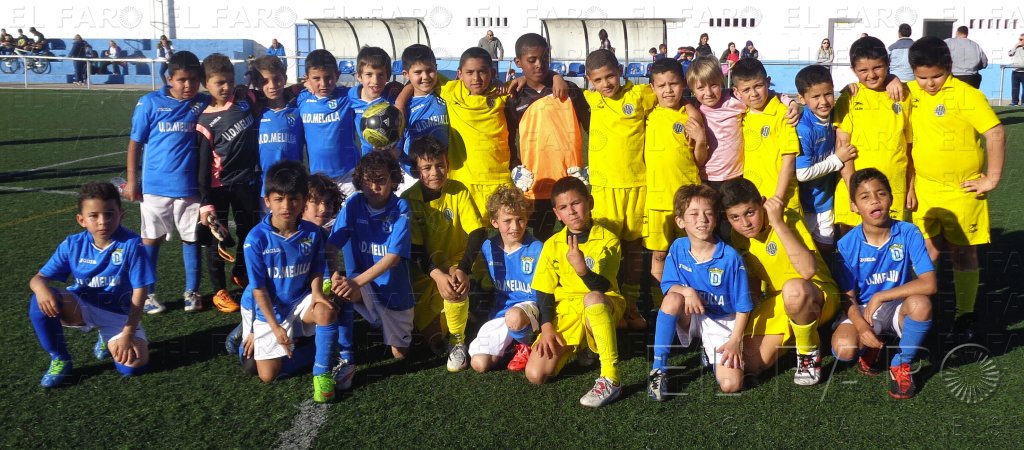 Los benjamines del Melilla sueñan con jugar en el primer equipo