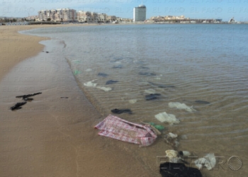 fotosmelilla 2015 08 13 P suciedad Suciedad en el fondo marino y paneles informativos, carencias según Guelaya