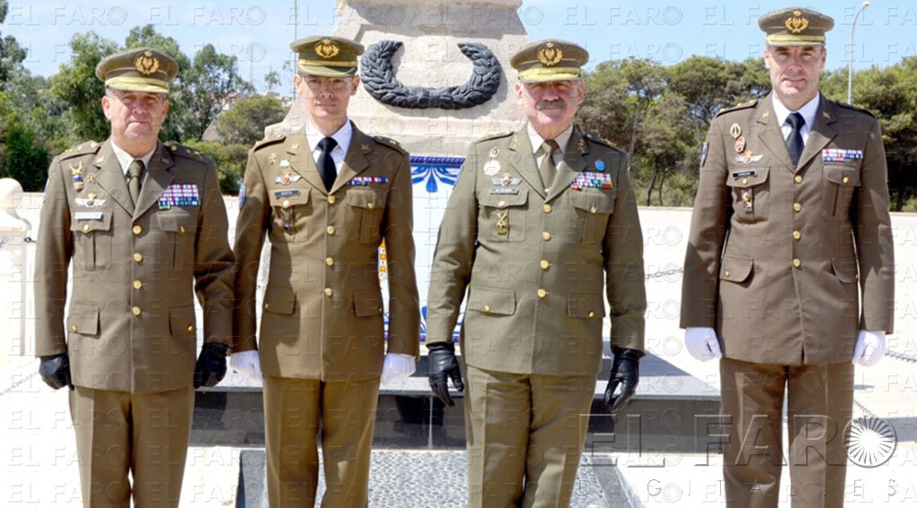 Parada militar por el relevo en el Mando del Batallón de Cuartel General de Melilla