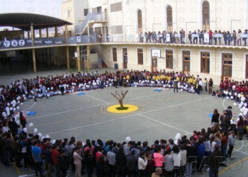 fotosmelilla 2016 01 30 Antonio DSCF4974 La Salle conmemora el Día de la Paz con un acto simbólico sobre los cinco continentes