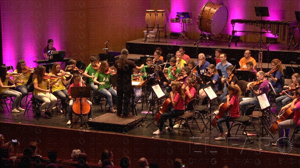 Un momento, durante el concierto.