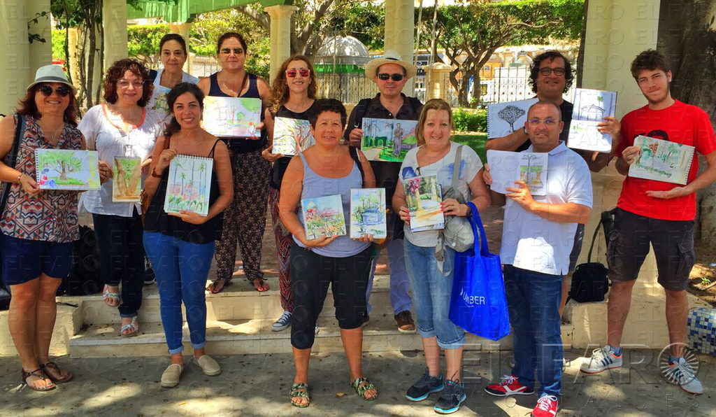 El Parque Hernández inspira a los pintores urbanos de Melilla