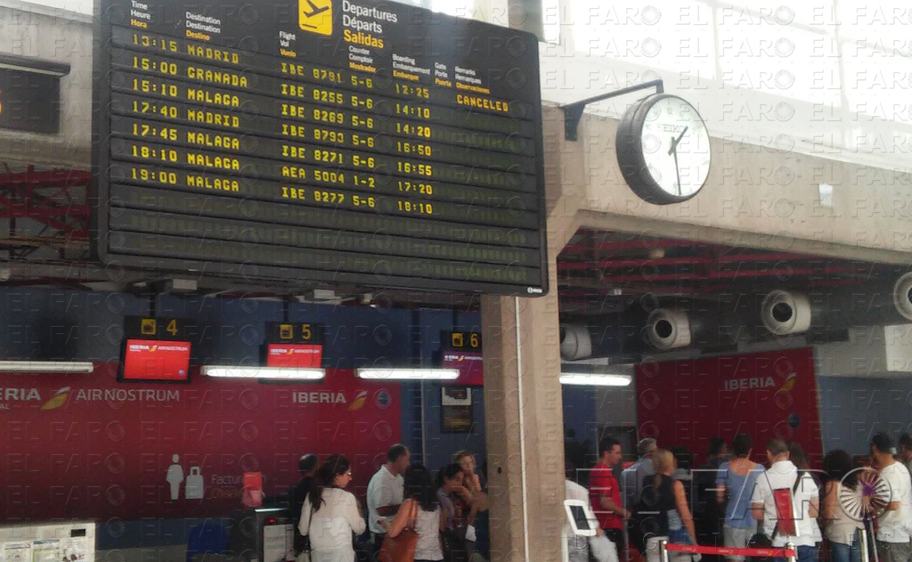 El mal tiempo cancela 3 vuelos, impide que un avión aterrice y genera varios retrasos