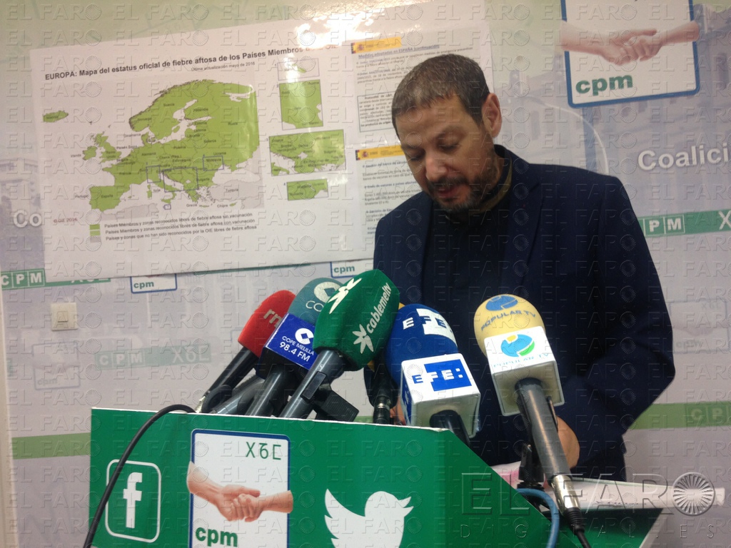 Aberchán asegura que la Organización Mundial de Sanidad Animal no considera a Melilla libre de fiebre aftosa, ni ahora ni antes