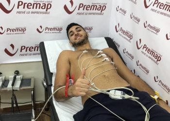 Uno de los jugadores del CV Melilla, en plenas pruebas.