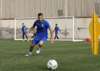 Nacho Aznar, uno de los jugadores más en forma de la UD Melilla.