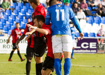 Imagen de la última victoria a domicilio que fue ante el cuadro del Linares Deportivo.