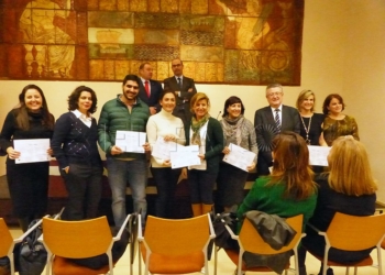 Entrega de diplomas del curso de mediación penal