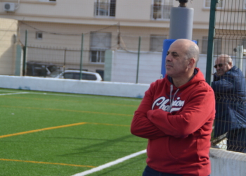 Karim Mohatar, en uno de los partidos disptuados en La Espiguera.