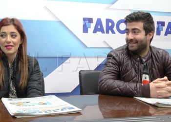 Belén Ríos y Juanjo Martín, directores de Bachacumbé, ayer, en el plató de FaroTV Melilla.