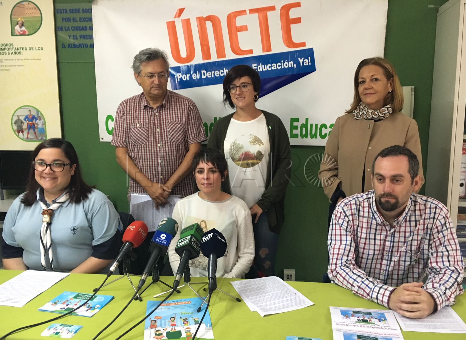 Talleres y la lectura de un manifiesto, en la campaña Mundial por la Educación