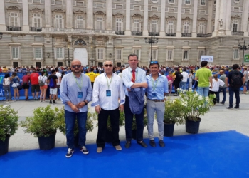 Los melillenses no se marcharon de Madrid sin mantener una toma de contacto con Alejandro Blanco, presidente del Comité Olímpico Español.