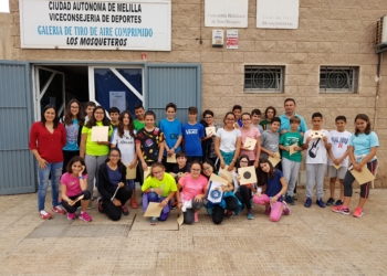 Representantes de 6º C del colegio melillense.