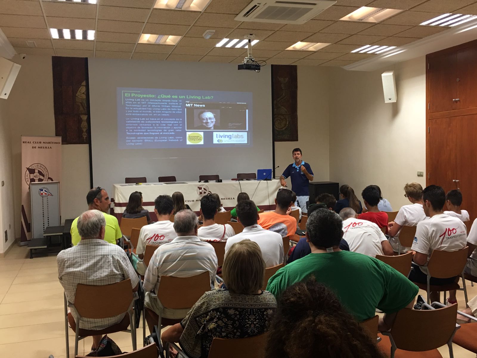Diego de Miguel presenta su proyecto Sailing Lab Libing, en el Real Club Marítimo