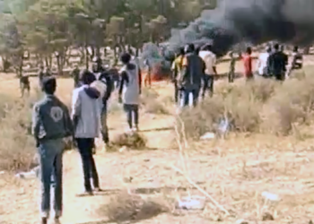 12 1 La policía marroquí desaloja y destruye el campo de migrantes de Bolingo, en Nador