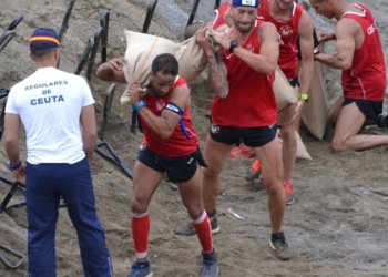 Atletas melillenses, en plena competición en Ceuta
