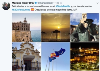 Rajoy Rajoy y Sánchez felicitan a Melilla por la celebración de sus 520 años de españolidad