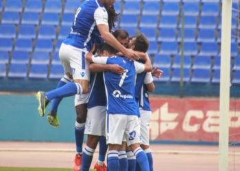 Celebración de uno de los goles de la escuadra de nuestra ciudad.