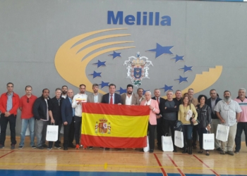 Foto de familia de los presidentes de las federaciones melillenses que acudieron en la jornada de ayer a la reunión con el consejero de Deportes, Antonio Miranda.