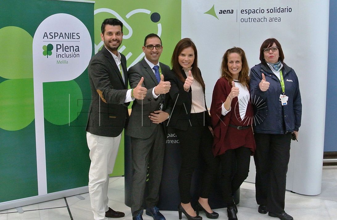 El aeropuerto de Melilla ha cedido esta semana su espacio solidario a Aspanies