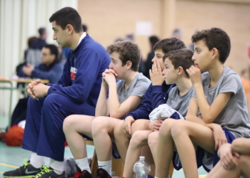 Jóvenes valores de la cantera del Melilla Baloncesto.