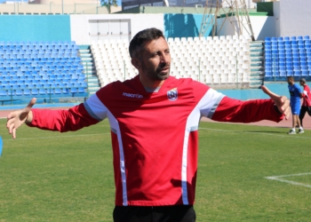 Herrero, entrenador de la escuadra azulina.