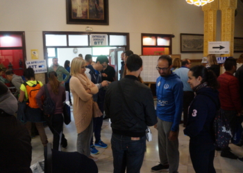Ambiente que se vivió en la jornada de ayer en la entrega de dorsales.