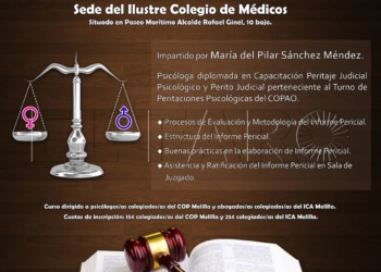 Cartel oficial periciales El Colegio de Psicólogos organiza un curso sobre informes en casos de violencia de género