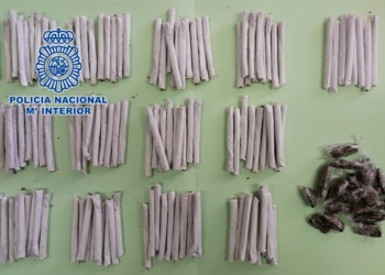 Hachis cigarrillos grifa La Policía Nacional detiene en Melilla a un individuo por tráfico de drogas