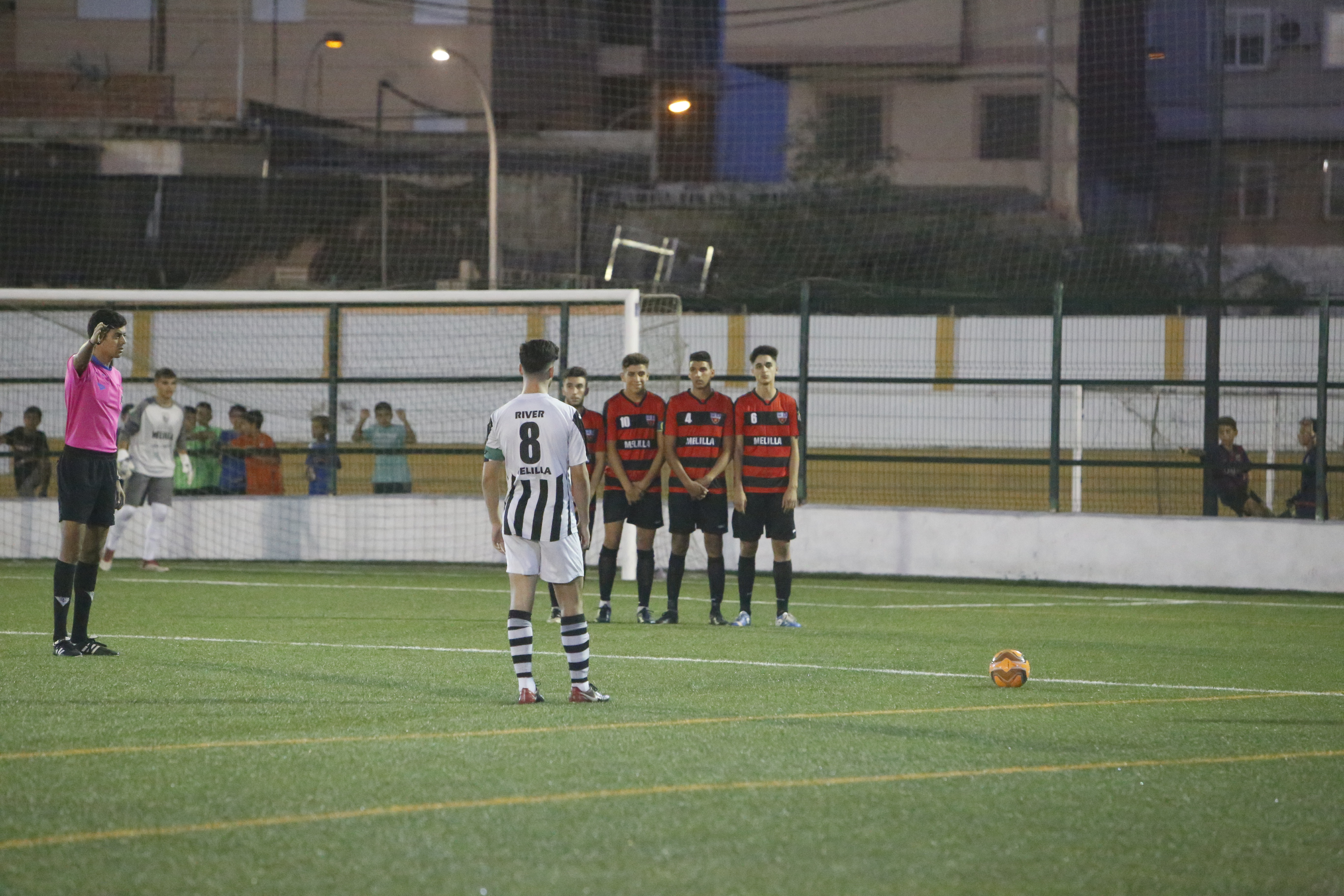 Partido en un campo dificultoso