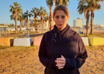 Una imagen de la secretaria general de Podemos Melilla Gema Aguilar Podemos Melilla respalda la concentración de la Plataforma 25N de hoy