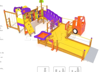 211 280219 El parque infantil adaptado de la granja escuela estará terminado en dos meses