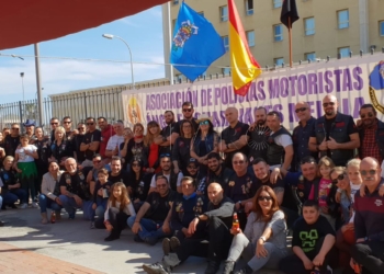 El día de la entrega de placas de los nuevos Ángeles Guardianes en su sede del Cargadero del Minera. Merche Melilla.