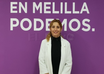 Imagen de la secretaria general de Podemos Melilla Gema Aguilar Podemos: “Quevedo desatiende sus obligaciones en el cementerio”
