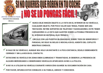 CONSEJOS EVITAR ROBOS INTERIOR VEHÍCULOS OK JSP MELILLA Prevención en casa para prevenir delitos durante las vacaciones