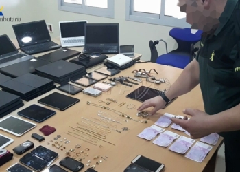 Fiscalización objetos Recuperan en Melilla el botín de 14 robos en Alicante, Murcia y Albacete