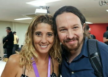gema aguilar y pablo iglesias Aguilar: "Pablo Iglesias estuvo calmado, atento y reflexivo" en el debate decisivo