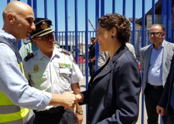 La ministra Valerio visita la valla y los pasos fronterizos de Melilla