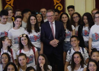 eduardo castro recibe erasmus melilla Primera recepción de Eduardo de Castro en el Salón Dorado