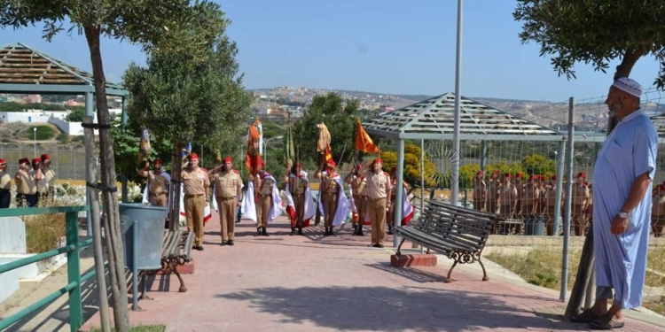 Triple homenaje de los Regulares a los caídos por España