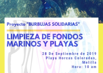 recogida de basura club anfora ‘Burbujas Solidarias’ llega a Melilla con una limpieza de fondos marinos