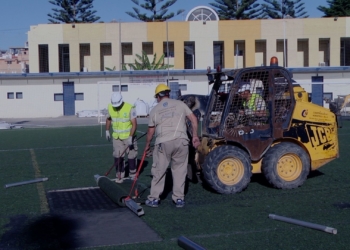 Comienzan las obras en el campo de fútbol Fernando Pernías en el Tesorillo Comienzan las obras en el campo de fútbol Fernando Pernías en el Tesorillo