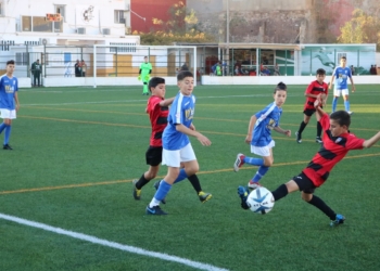 Imagen de uno de los partidos de los más pequeños de la escuadra de la UD Melilla.