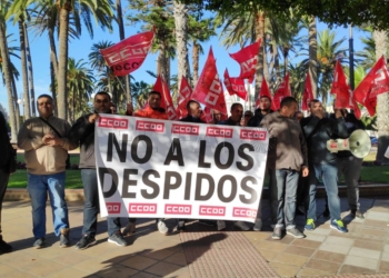 concentracion grua Manifestación de los trabajadores de la grúa: “Estamos desesperados”