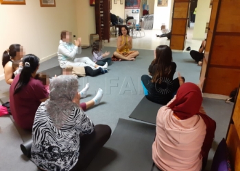 YogaTaller3 Delegación imparte un taller de yoga para las víctimas de violencia de género