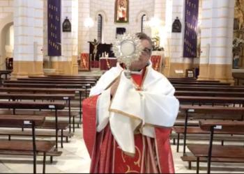 domingo de ramos en el sagrado corazon Melilla comienza la Semana de Pasión desde el calor de los hogares