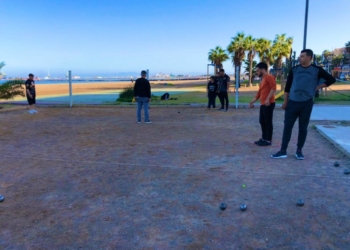 Partidas de petanca jugadas hace algunos meses.